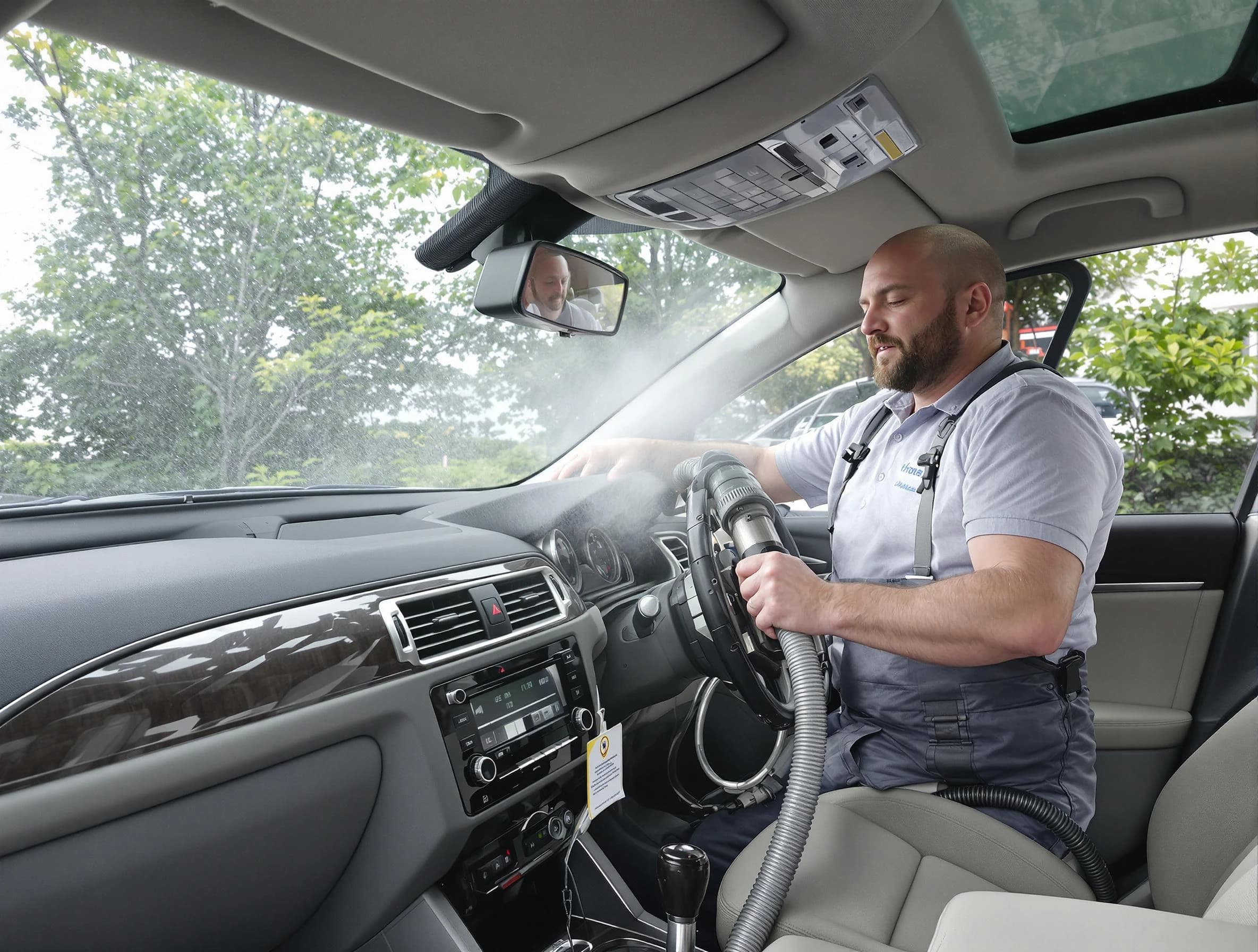 Columbine Air Duct Cleaning specialist performing professional car duct cleaning in Columbine