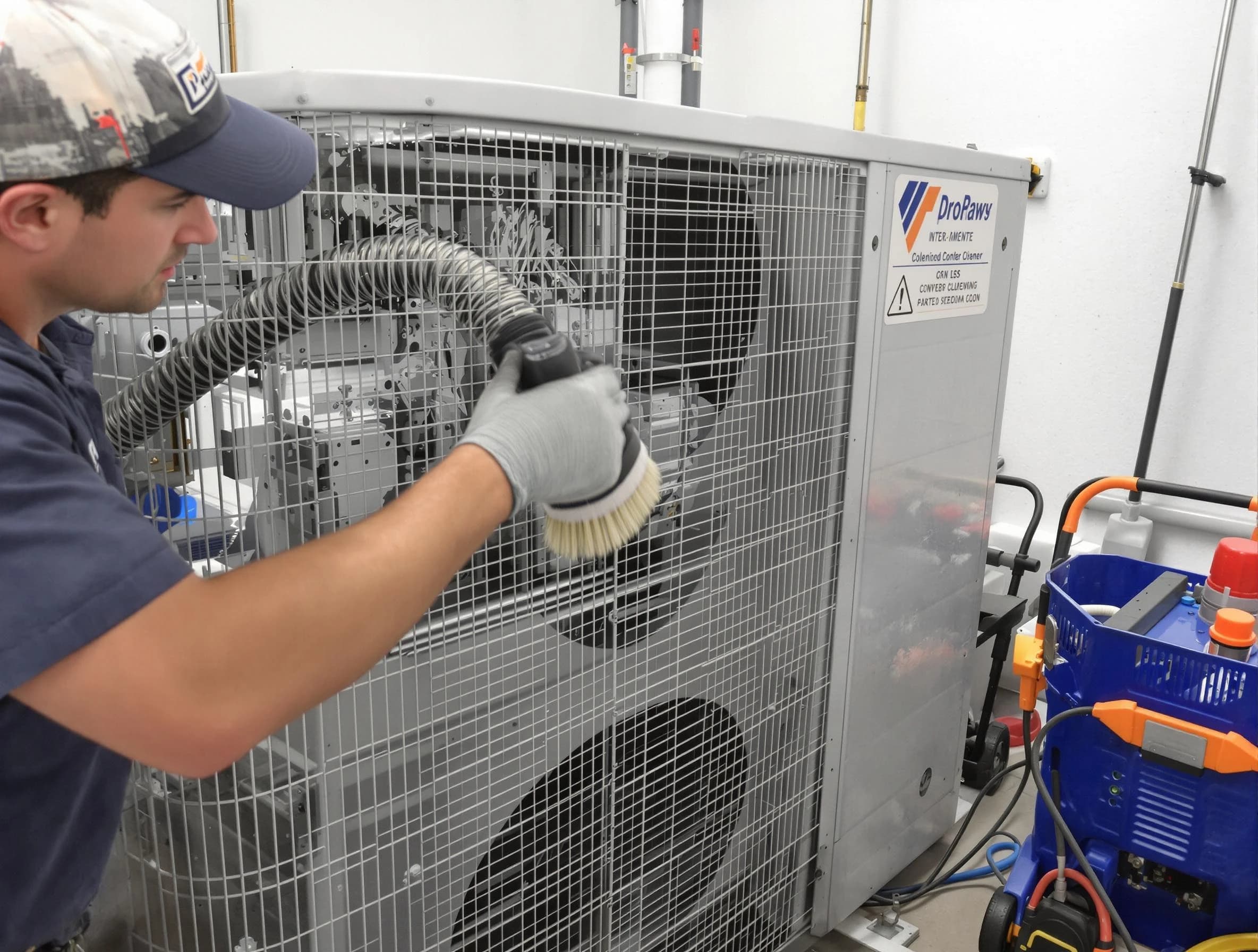 Columbine Air Duct Cleaning specialist performing precision AC coil cleaning for improved system performance in Columbine