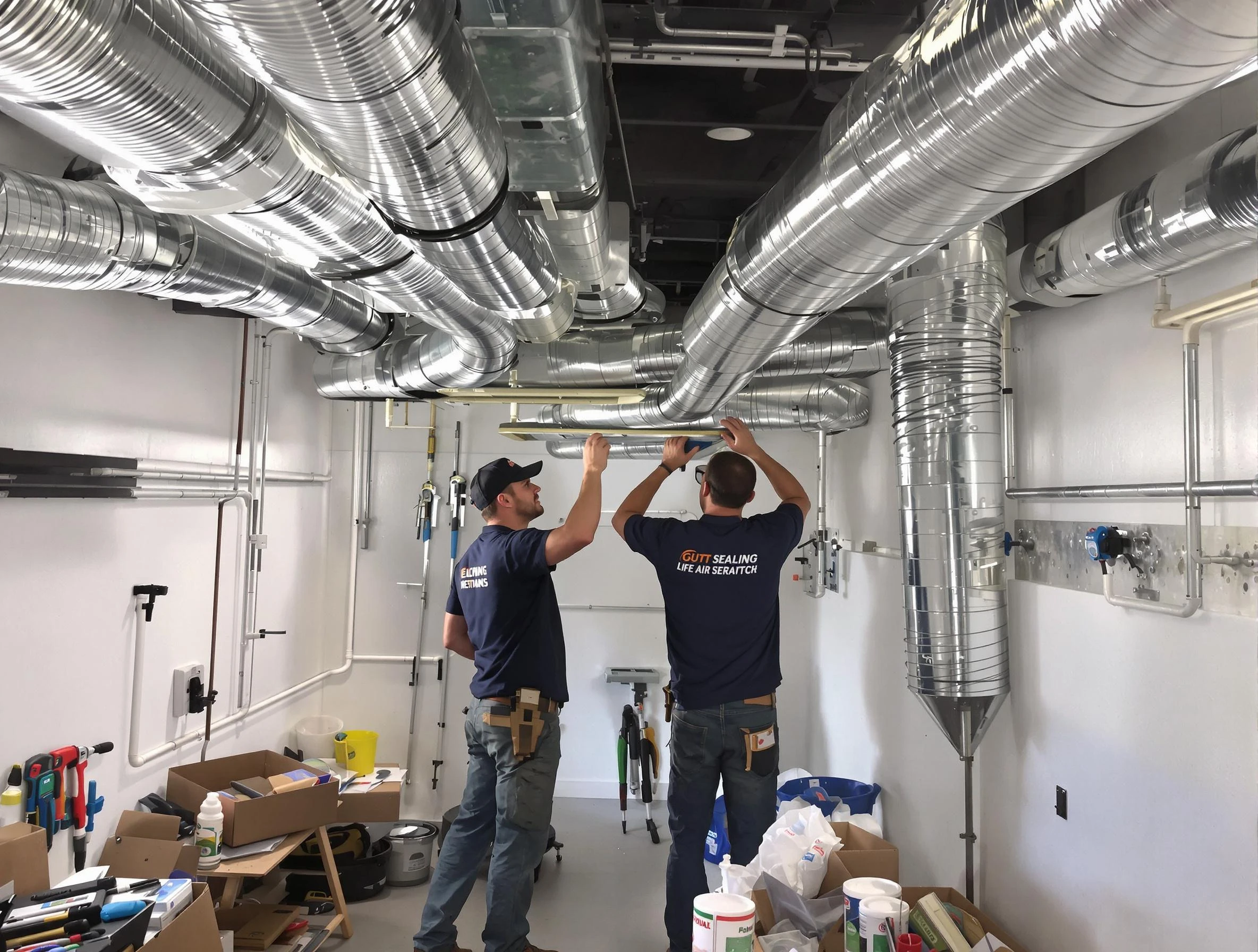 Columbine Air Duct Cleaning technician applying professional duct sealing solutions in Columbine